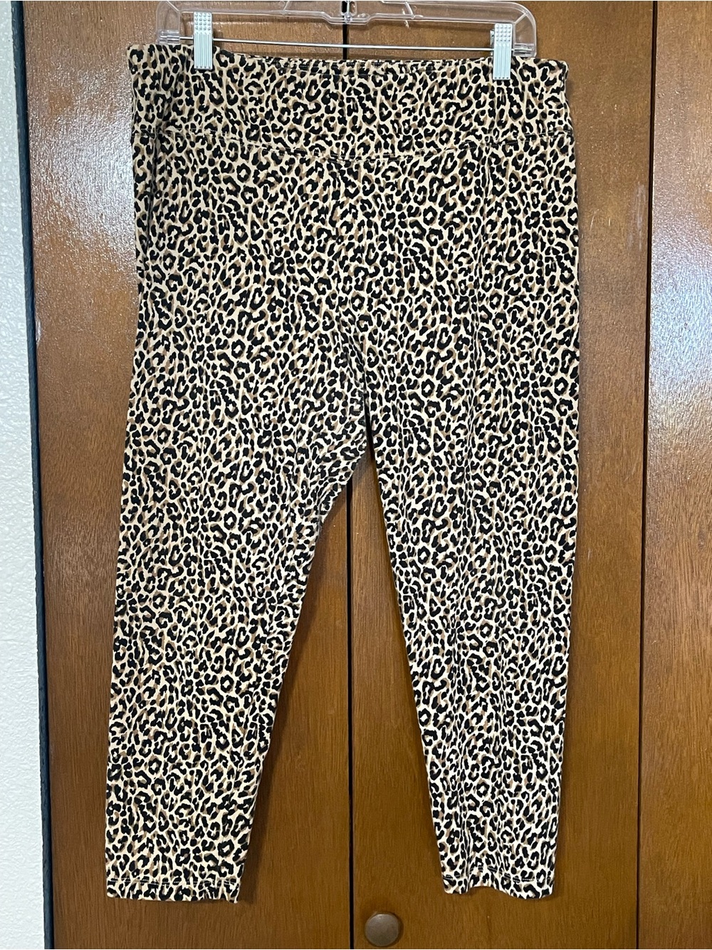 J. Crew Leopard Print Cropped Leggings - Tan & Black GUC  Size XL